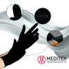 Meditex Nitrile Exam Gloves, 4 mil Palm, Latex Free, Powder-Free, Black, 100 Pk, Size XL XL